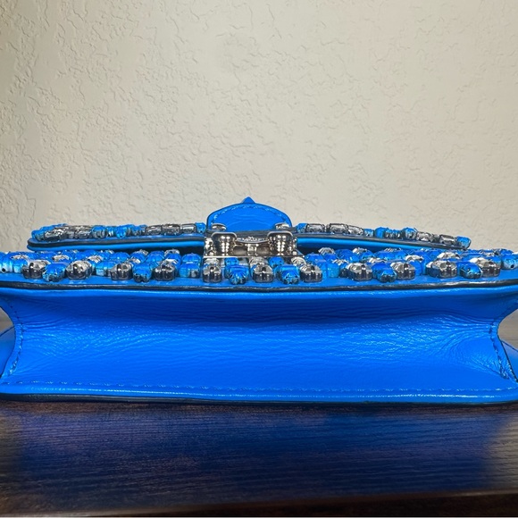 RARE Authentic Valentino Garavani Blue Crystal Rockstud Crossbody Bag - Picture 13 of 13